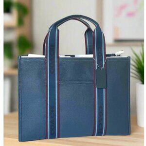 Coach Smith Tote Medium Blue Leather Crossbody Bag Cu997 ORIGPKG